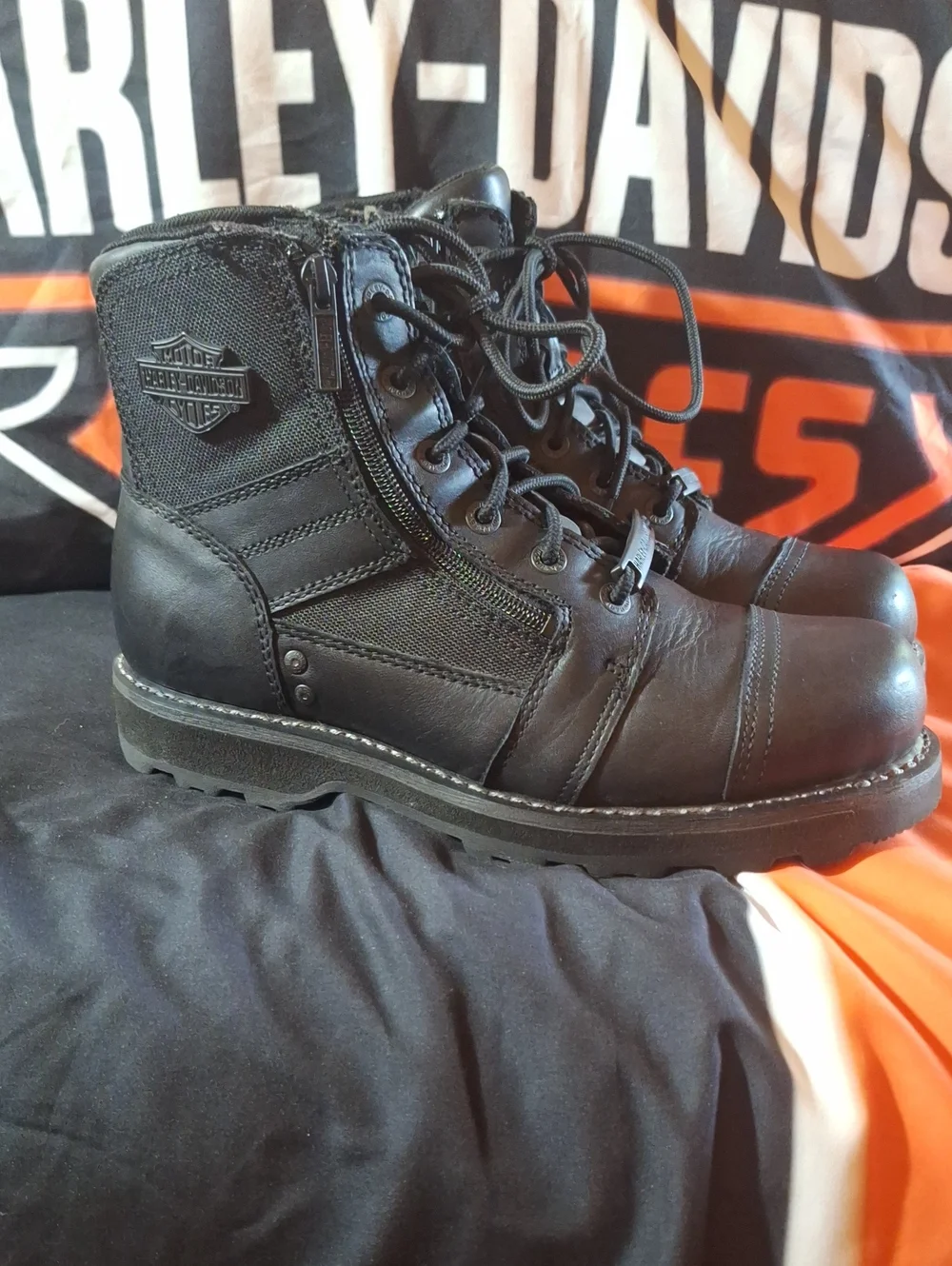 Harley-Davidson Men's Black Leather Bonham Riding Boot
